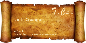 Tari Csongor névjegykártya