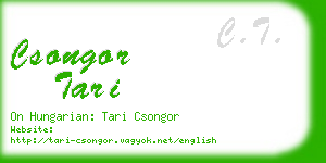 csongor tari business card